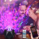 Music Starry Projector Light LED Night Lamp with Remote Control Romantic Starlit Projection Lamp 10 Levels Brightness & Multi Lighting Modes Support U-disk/BT Music Player/Timer Function