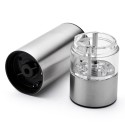 Electric Pepper/Salt Grinder, Stainless Steel Seasoning Grinder Adjustable Burr Mill，5 Levels Coarseness, for Pepper, Cloves, Kosher salt and Cumin