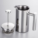 350ml/800ml/1000ml French Press Coffee Maker Stainless Steel Double Walled Insulated Coffee   Maker Pot