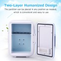 Car Refrigerator 4L Mini Household for Cosmetic Mask Skin Care Products Cold and Warm Dual Use Can Heating Food Preservation