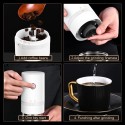 Coffee Bean Grinder Small Household Electric 6 Gears Balanced Thickness Ceramic Grinding Core Outdoor Portable Grinder Cup USB Self Stop After Grinding