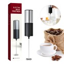 Electric Milk Frother Coffee Foam Maker Handheld Mini Blender Mixer Automatic Stainless Steel Whisk for Cappuccino Protein Powder Matcha Hot Chocolate