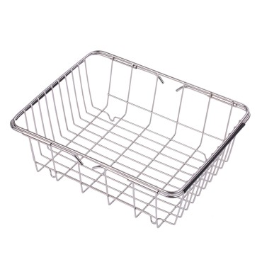 Dish Sink Rack Over Sink Drying Bowl Holder Stainless Steel Vegetables Washing Basket Kitchen Shelf Cutlery Drainer