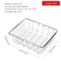 Dish Sink Rack Over Sink Drying Bowl Holder Stainless Steel Vegetables Washing Basket Kitchen Shelf Cutlery Drainer