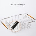 Dish Sink Rack Over Sink Drying Bowl Holder Stainless Steel Vegetables Washing Basket Kitchen Shelf Cutlery Drainer