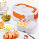 Electric Heating Lunch Box for Car and Home Stainless Steel Two-in-One Lunch Bento Box