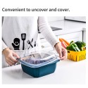 Multi-Functional Drain Basket Kitchen Dual Layer Vegetable Strainer Fruit Storage Box with Transparent Cover