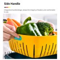 Multi-Functional Drain Basket Kitchen Dual Layer Vegetable Strainer Fruit Storage Box with Transparent Cover