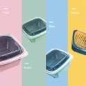 Multi-Functional Drain Basket Kitchen Dual Layer Vegetable Strainer Fruit Storage Box with Transparent Cover