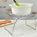 Outdoor Pot Rack Stainless Steel Grill Camping Folding Light Campfire Picnic BBQ Backpacking Fishing Hiking