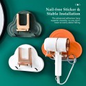 Hair Dryer Holder Foldable Wall Mounted Hair Dryer Hanging Rack Hair Dryer Organizer Hair Styling Storage Organizer for Bathroom Barbershop Washroom