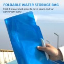 Water Storage Bag Foldable Bag 10L Large Capacity with Valve Food Grade Portable No Leakage for Camping Hiking Outdoors