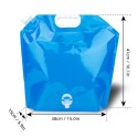 Water Storage Bag Foldable Bag 10L Large Capacity with Valve Food Grade Portable No Leakage for Camping Hiking Outdoors