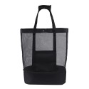 Large Mesh Beach Bag Tote Insulated Reusable Picnic Lunch Bag for Outdoor Camping