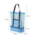 Large Mesh Beach Bag Tote Insulated Reusable Picnic Lunch Bag for Outdoor Camping