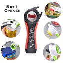 4in1 Can Opener & 5in1 Corkscrew Set Multifunctional Manual Can Opener & Corkscrew with Good Grip Smooth Edge Beer Bottle Opener