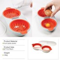 Microwave Boiled Egg Cups Microwave Egg Cooker Maker 2 Egg Poaching Cups Egg Boiler Mold Bowl for Kitchen Cooking Cookware Baking Tools