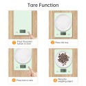 Food Scale Digital Kitchen Scale 1g/0.01oz Precise Graduation Weight Grams Ounces Tempered Glass for Baking Cooking