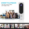 Wireless Video Doorbell 720P Visual Real-time Intercom Wi-Fi Video Bell PIR Detection Night Vision 2-Way Talk Home Security Camera with 166° Viewing Angle Smart Door Bell