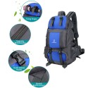 50L Hiking Backpack Waterproof Outdoor Sport Travel Daypack Bag with Shoe Compartment for Climbing Camping Mountaineering