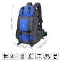 50L Hiking Backpack Waterproof Outdoor Sport Travel Daypack Bag with Shoe Compartment for Climbing Camping Mountaineering