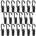 20pcs Tarp Awning Clamp Clips Tent Snaps Hangers Camping Tent Tighten Lock Grip Clamp with Carabiner for Outdoor Camping Farming Garden