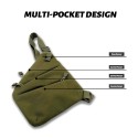 Men’s Crossbody Bag Storage Bag Waterproof Left Right Shoulder Backpack Chest Bag Messenger Bag Cycling Hiking