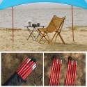 Folding Canopy Pole Outdoor Aluminium Alloy Tent Support Rods Beach Shelter Tarp Awning Pole Replacement Poles Accessories for Camping Hiking Backpacking Tent