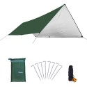 Awning Waterproof Tarp Tent Shade with Pole Folding Camping Canopy Ultralight Beach Sun Shelter for Camping Hiking and Survival Shelter