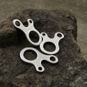 3 Holes Stainless Steel Outdoor Equipment Fast Knot Tool