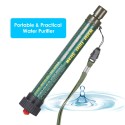 Outdoor Water Filter Straw Water Purifier Filtration System Bottom Thread Ultrafiltration Film Design for Emergency Camping Traveling Backpacking Hiking Cycling Fishing Portable