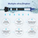 Outdoor Water Filter Straw Water Purifier Filtration System Bottom Thread Ultrafiltration Film Design for Emergency Camping Traveling Backpacking Hiking Cycling Fishing Portable