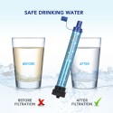 Outdoor Water Filter Straw Water Purifier Filtration System Bottom Thread Ultrafiltration Film Design for Emergency Camping Traveling Backpacking Hiking Cycling Fishing Portable