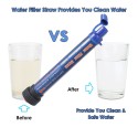 Outdoor Water Filter Straw Water Purifier Filtration System Bottom Thread Ultrafiltration Film Design for Emergency Camping Traveling Backpacking Hiking Cycling Fishing Portable