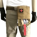 Quick Access First Aid Kit Tactical Molle Waist Pouch Outdoor Survival Tool Set Essential Aid Supplies Included