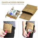 Quick Access First Aid Kit Tactical Molle Waist Pouch Outdoor Survival Tool Set Essential Aid Supplies Included