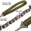 27 Inch 11 Teeth Pocket Chainsaw with Paracord Handle Hand Chain Saw Outdoor Emergency Survival Gear for Camping Hiking Backpacking Wood Tree Cutting