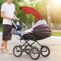 Sunshade Umbrella UV Rays Protection Parasol Rain Canopy Cover Clamp-On Shade Umbrella for Baby Stroller