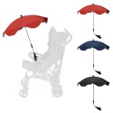 Sunshade Umbrella UV Rays Protection Parasol Rain Canopy Cover Clamp-On Shade Umbrella for Baby Stroller