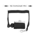 Adjustable Tactical Spring Pistol Lanyard Coiled Wire Secure Sling Strap Outdoor Combat Gear