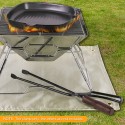 Stainless Steel Grabber BBQ Clamp for BBQ Picnic Backpacking Camping Hiking Picnic