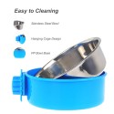 Fixed Pet Food Bowl Dog Water Bowl Stainless Steel Removable Food Water Bowl Hanging Cage Cup for Dogs Cats Birds Small Animals