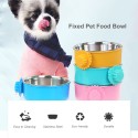 Fixed Pet Food Bowl Dog Water Bowl Stainless Steel Removable Food Water Bowl Hanging Cage Cup for Dogs Cats Birds Small Animals