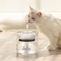 Cat Water Fountain Dog Water Dispenser 1.8L Super Quiet Automatic Pet Drinking Fountain with Faucet Transparent Design