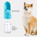 Portable Stretchable Pet Water Dispenser 220mL Dog Water Bottle Pet Travel Water Bottle Bowl Holder Drink Cup Tray Leak Proof Dog Cat Travel Drink Bottle Bowl