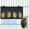 Rabbit Feeder Bags Guinea Pigs Hay Bag Long Wear Feeder Bag Hanging Feeding Device with 4 Holes