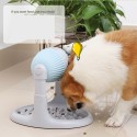 Pet Slow Feeder, Slow Feeder Toys for Dog and Cat Interactive IQ Training, Treat Boredom Health Diet Food Dispenser and Adjustable Height for Dogs and Cats Blue