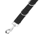 Adjustable Dog Grooming Belly Strap D-rings Bathing Band Free Size Pet Traction Belt (Black)