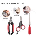 Professional Pet Dog Nail Clipper with Lock Grooming Scissors Nail File 3PCS Pet Tool for Animals Cats