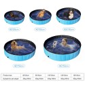 Foldable PVC Dog Cat Pet Swimming Pool Pet Dog Pool Bathing Tub Kiddie Pool, Water Pond Pool for Dogs Cats and Kids in Summer， 80*20cm